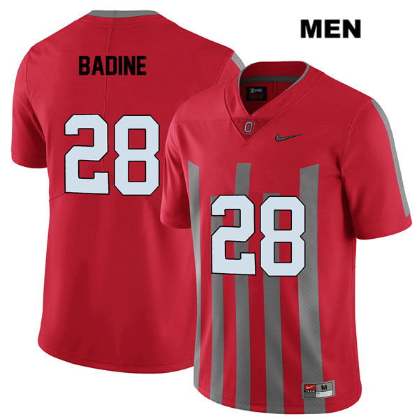 Ohio State Buckeyes Men's Alex Badine #28 Red Authentic Nike Elite College NCAA Stitched Football Jersey BL19U45WX